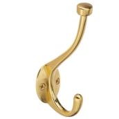 Richelieu Double Hook 5 3/4-in Traditional Style in Satin Brass Aluminum