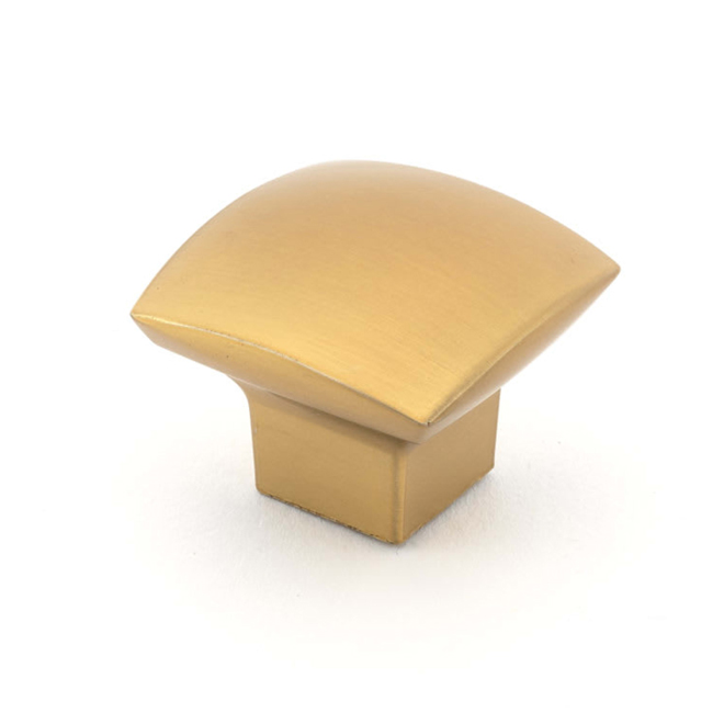 Richelieu 30.7-mm Square Cabinet Knob in Brushed Gold Zamak