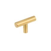 Richelieu 49.8-mm T-Shaped Cabinet Knob in Brushed Gold Metal