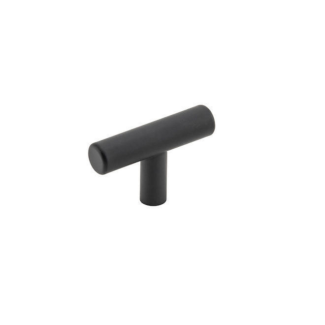 Richelieu 49.8-mm T-Shaped Cabinet Knob in Matte Black Metal