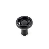 Richelieu 35.6-mm Round Cabinet Knob in Matte Black Aluminum