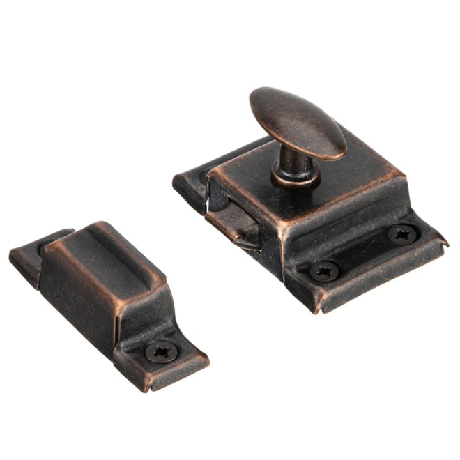 Richelieu Cupboard Latch of 1.25 x 1.88-in in Oil-Rubbed Bronze