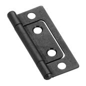 Richelieu Classic 1 x 2-in Bifold Hinges in Matte Black Metal - Pack of 2