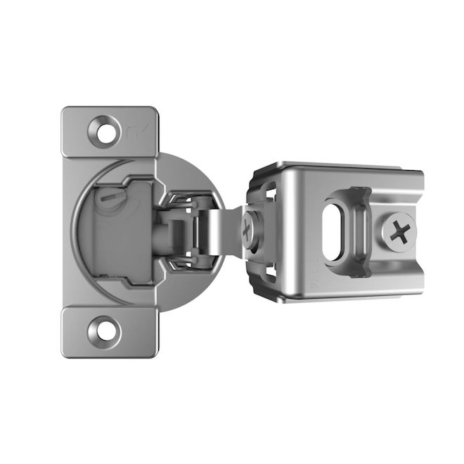 Richelieu RFF Compact Soft-Close 1 1/4-in Hinges in Silver Steel - Pack of 2