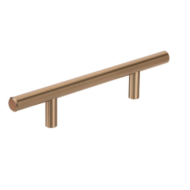 Richelieu 96-mm Cabinet Handle Modern Style in Champagne Bronze Steel