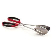 Paire de pinces pour barbecue, poignées ciseaux, noir et rouge