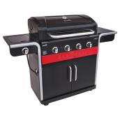 Barbecue hybride avec 4 brûleurs Char-Broil Gas2Coal, fonte, 740 po², noir et rouge