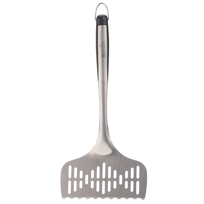 Grande spatule de gril en acier inoxydable avec bords de coupe