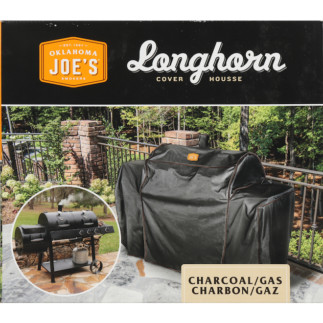 Housse de fumoir horizontal Oklahoma Joe's Longhorn de 73,75 po noir