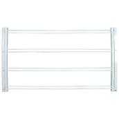 Home Security Window Safety Grill - Adjustable Width - White - 21-in H x 36-in W x 60-in W