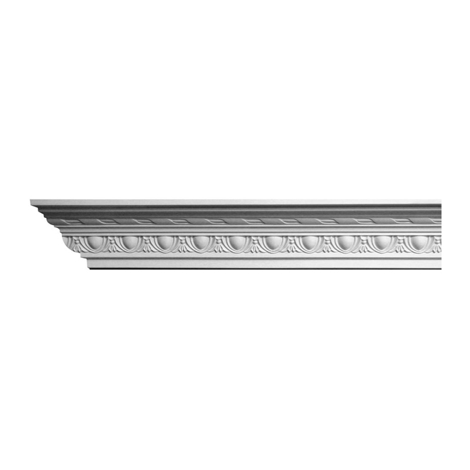 Uberhaus Crown Moulding - Polyurethane - Oval Torsade - White