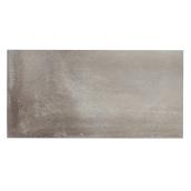Tuile de porcelaine « Rome », 11,8" x 23,6", gris mat