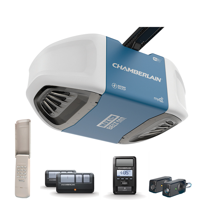 Chamberlain MyQ Whisper Garage Door Opener - Smart-Control - Battery Backup