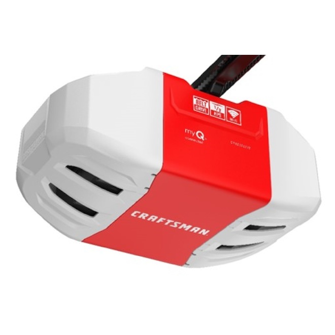 CRAFTSMAN 1/2 HP  Garage Door Opener with Wi-Fi Connectivity and 7-ft Rail Included (2 x 100 W Bulbs Required)