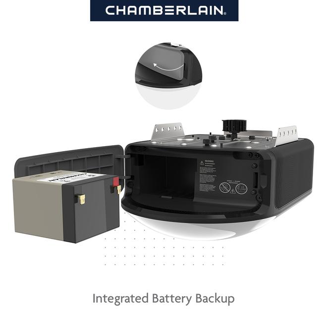Chamberlain Wi-Fi Battery Backup Garage Door Opener with Integrated LED Lighting