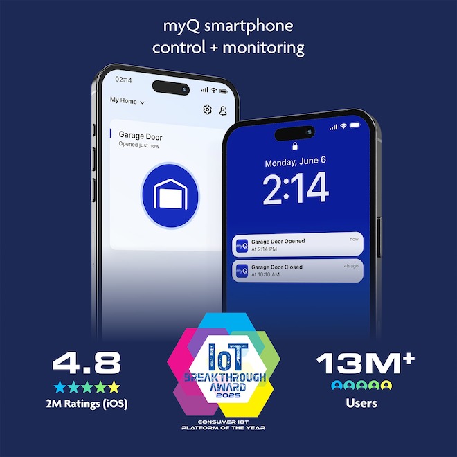 Chamberlain Smart Garage Door Opener 1/2 HP with Chain-Drive