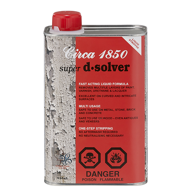 Circa 1850 Super De-Solver Liquid Paint Remover - Fast Acting - Removers Multiple Layers - 946 mL