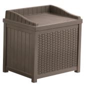 Banc d'entreposage extérieur, 22 gal, brun