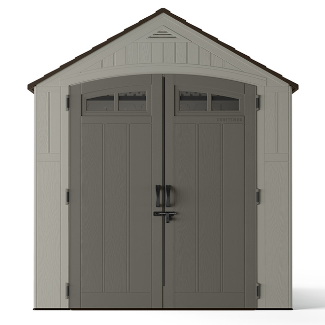 Craftsman Resin Shed - Grey/Brown - 7-ft W x 7-ft L - 46.7-sq. ft.