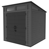 Suncast Garden Shed - 7' x 7' - Peppercorn and Tricorn Black