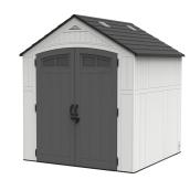 Craftsman Garden Shed - Peppercorn Trim - 7-ft L x 7-ft W - Gable - Resin