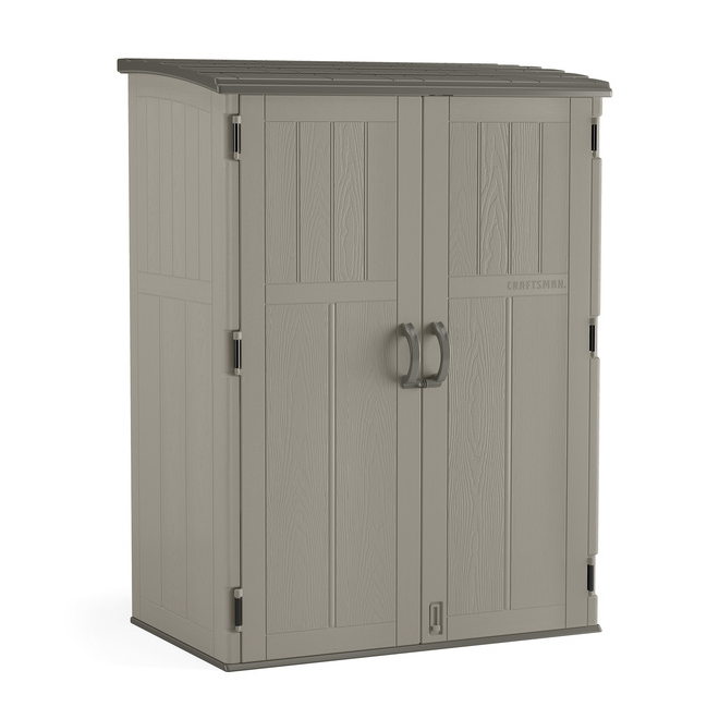 Craftsman Vertical Grey Resin Shed - 6-ft H x 5-ft W - 9.59-sq ft