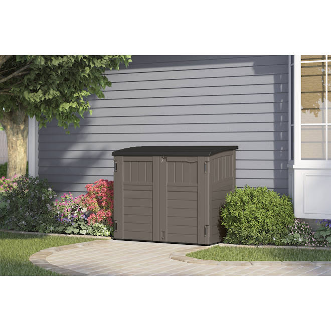Suncast 4.4 L x 2,7 W x 3.8-ft H Grey Resin Outdoor Horizontal Storage Shed - 34-ft³