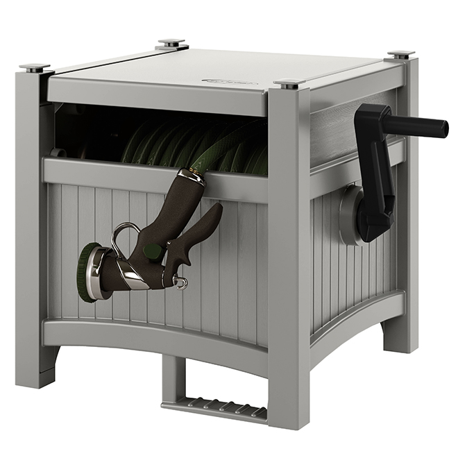 Suncast Hideaway Hose Reel for 100-ft Water Hose - Grey