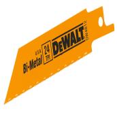 Lame de scie alternative pour métal DEWALT, 4 po L., 24 DPP, ensemble de 5