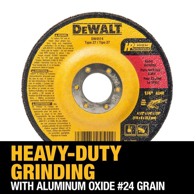 DEWALT 4.5-in Aluminum Oxide 24-Grit Cutting/Grinding Wheel in the