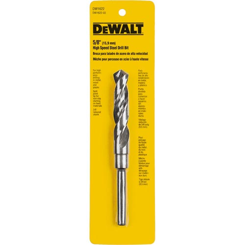 DEWALT 5/8-in Black Oxide Coated HSS Drill Bit - 135° Split Point - Individual