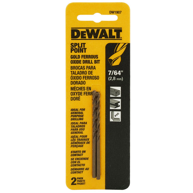 Dewalt gold ferrous drill bit outlet set