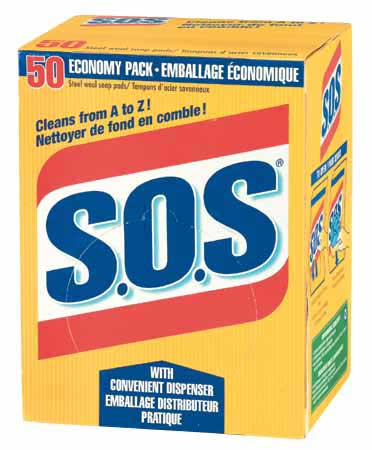 S.O.S Steel Wool Soap Pads - Pack of 50