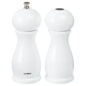 Salt and Pepper Mills - 15 cm - ABS/Ceramic - White