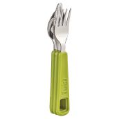 Utensil Set - 3 pieces-Stainless Steel - White/Green
