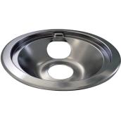 Laser 6-in Shallow Drip Pan and Ring in Chrome for Electric Ranges