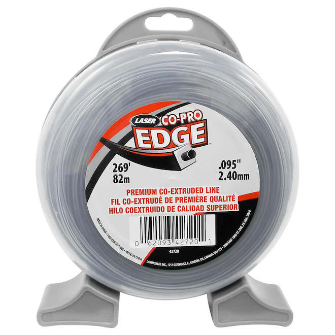 Laser Co-Pro Trimmer Line Co-Extruded Square 2.40-mm x 82-m