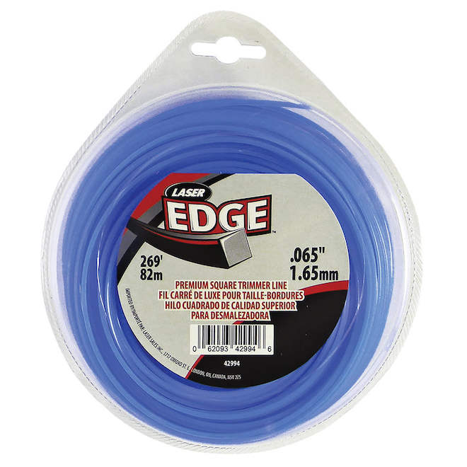 Laser Edge Trimmer Line in Nylon Co-Polymer Square 1.65-mm x 82-m