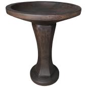 Angelo Decor Tremblant Bird Bath - 24-in x 19.3-in - Concrete - Brown