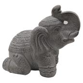 Angelo Decor - Elephant Statue - Concrete - 13-in Grey