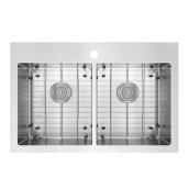 Artika Balnea Stainless Steel Double Kitchen Sink - 20-gal. - 31.25-in x 20.5-in x 9-in