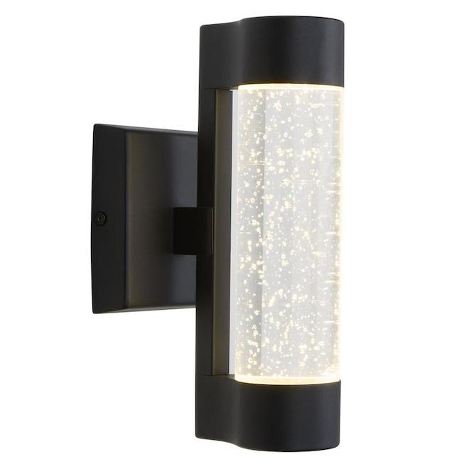 Artika Living Indoor/Outdoor Bubble Glass LED Wall Sconce Light - Black