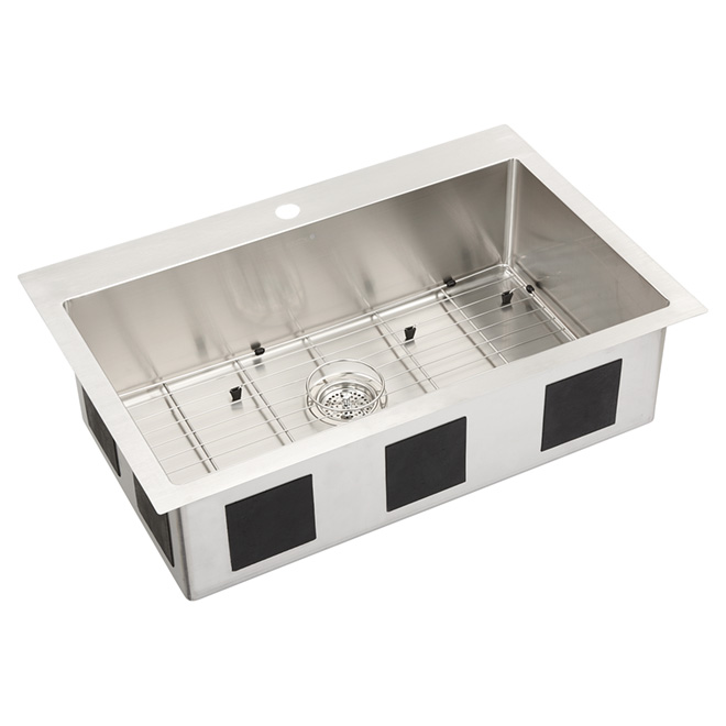 Artika Chelsea Single Sink - Stainless Steel - 20-in x 31-in x 9-in - Drop-In/Undermount