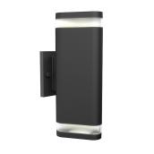 Artika Scintilly Outdoor Wall Sconce - Aluminum - Matte Black - 11-in H x 5.6-in W x 4.3-in D