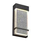 Artika Skyler Seeded Glass Outdoor Wall Sconce - Matte Black - LED - 10W