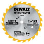 DEWALT Construction 5 3/8-in 24-Tooth Smooth Woodcutting Saw Blade