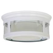 Plafonnier extérieur encastré, 1 lumière, blanc