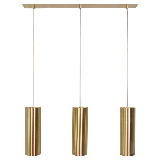 3 Lights Pendant Polished Brass Rona 3 Lights Pendant Polished Brass