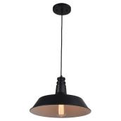 Uberhaus 1-Light Pendant - 14" x 9" - 150 W - Black