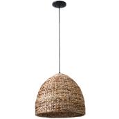 Project Source Brown Bohemian Dome Incandescent Pendant Light 18-in x 16-in